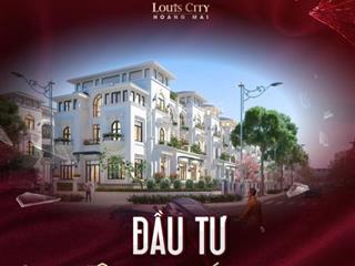 Bán biệt thự liền kề louis city hoàng mai căn dt 100m2, hướng bắc (có sổ đỏ). cam kết chuẩn giá