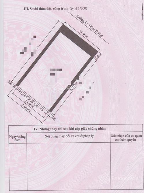 Bán lô góc 2 mặt tiền 450m2 đường lê hồng phong vị trí cực đẹp 115tr/m2