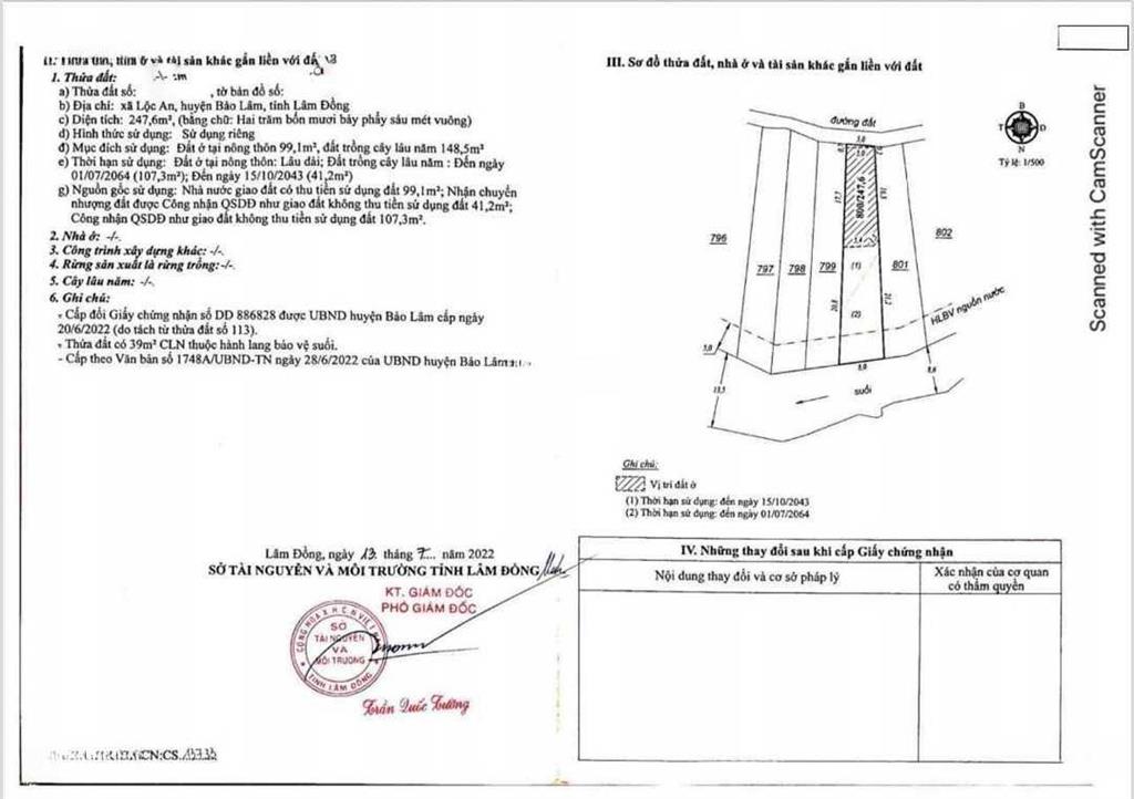 Đất thổ cư giáp suối tại lộc an, bảo lâm cách quốc lộ 20 chỉ 2km, sổ sẵn
