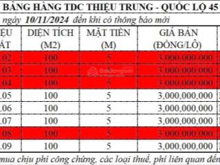 Đất đấu giá, mặt quốc lộ 45, rộng 42m, 6 làn xe, chính chủ, sổ đỏ.