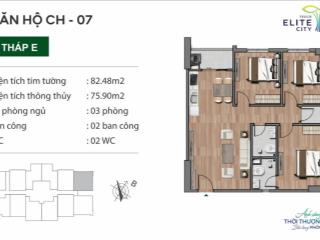 Bán nhanh căn hộ 3pn 82m2 giá 1,9 tỷ chung cư tecco elite thịnh đán thái nguyên