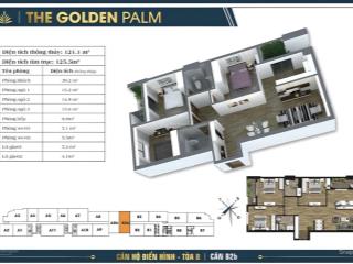 Hàng hiếm 2 căn hộ the golden palm. 3 p.ngủ 125.5m và 138.9. mặt bằng đẹp, 2 ban công, 2 mặt tiền