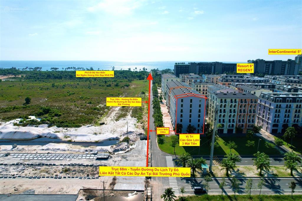 Cắt lỗ khách sạn biển marina 22 pn  đẹp nhất bãi trường phú quốc. 3 mặt tiền lớn, view siêu đẹp