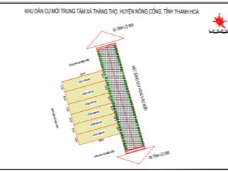 Ra nhanh mb khu dân cư mới thăng thọ  nông cống chỉ 2xx/130m2 full thổ cư, bao ra sổ