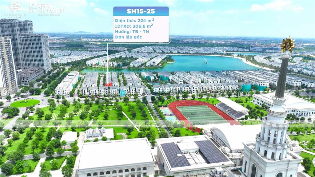 Bán biệt thự đơn lập góc giá tốt nhất tại san hô 224m2 chỉ 4x tỉ vinhomes ocean park gia lâm