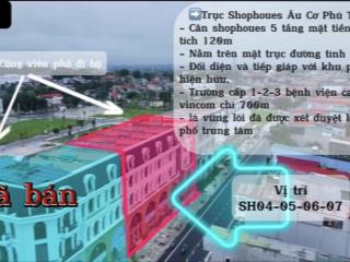 Hót hòn họt bán shophouse 5 tầng tại âu cơ park city, 120m2 chỉ 5,6 tỷ