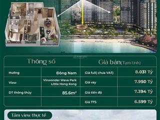 Bán căn hộ khách sạn 5 sao căn góc 3 ngủ lumiere spring bay vin ocean park 2. hưng yên