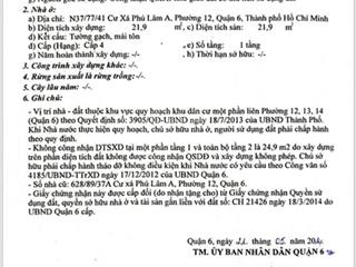 Bán nhà giá rẻ tại quận 6, 1 trệt + 1 lầu, hẻm an ninh, gần vòng xoay phú lâm, giá 2,1 tỷ.