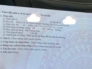 84m/ đường thông ô tô đỗ cửa xã tự nhiên thường tín hà nội