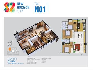 Bán căn hộ 3pn, 2wc, 93m2 tại new horizon city, 5,8 tỷ, đẹp, nhiều tiện ích