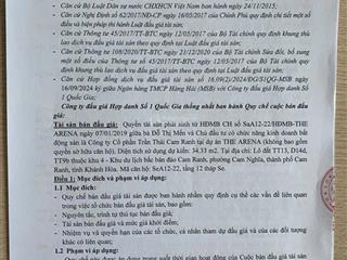 Công ty đấu gia hợp danh số 1 quốc gia thông báo bán đấu giá tài sản