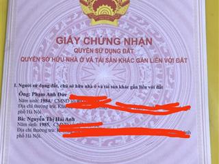 Chính chủ bán đất bìa làng thôn bộ đầu, xã thống nhất, huyện thường tín