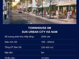 Biệt thự liền kề chỉ từ 5, x tỷ, booking ưu đãi chỉ 50tr, sun urban city hà nam, tp đáng sống