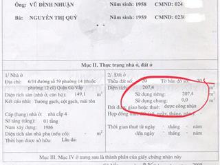 Bán nhà riêng tại đường số 59, gò vấp, 58 triệu/m2, 207m2, tiện xây mới chdv