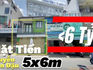 Bán nhà 5m mặt tiền nguyễn văn đậu, p. 5 quận phú nhuận, 5x6m, dưới 6 tỷ