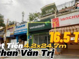 Bán nhà mặt tiền phan văn trị, p.7, quận gò vấp, 4.2x18m, 3 tầng, 16.5 tỷ (tốt)