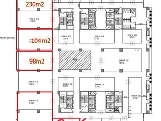 Chính chủ còn 4 văn phòng cho thuê diện tích từ 104  230m/2