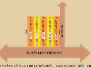 Cần bán lô đất 73,9m2 full thổ cư ở nam phương tiến chương mỹ đường 2 ô tô tránh nhau giá hơn 1tỉ