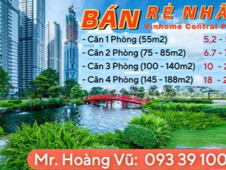 Bán căn hộ Vinhomes Central Park: 1PN=5tỷ2, 2PN=6tỷ7, 3PN=10tỷ 4PN=18tỷ. Hàng thật giá