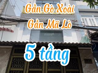 Chỉ 5.9xx tỷ, bình tân  gần gò xoài  sát bên mã lò, 5 tầng, hxh 8m thông