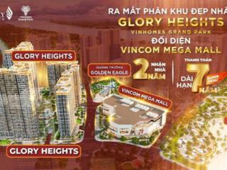 Rẻ nhất glory heights căn hộ 1pn+ chiết khấu đến 36% giá chỉ 2.2 tỷ đối diện vincom  0909 123 ***