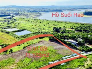 Đất view hồ suối rao siêu đẹp, dt 11.126m2, ngang 110m, đường rộng 8m.