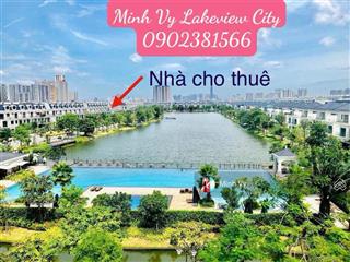 Cho thuê nhà phố view hồ, mặt đường 25m lakeview quận 2, kinh doanh sầm uất, 32tr/tháng