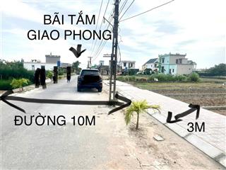 Chính chủ cắt lỗ 4 lô đất mặt đường 10m sát biển giao phong có vỉa hè 3m ngoài đất, sổ đỏ giá 1.2tỷ