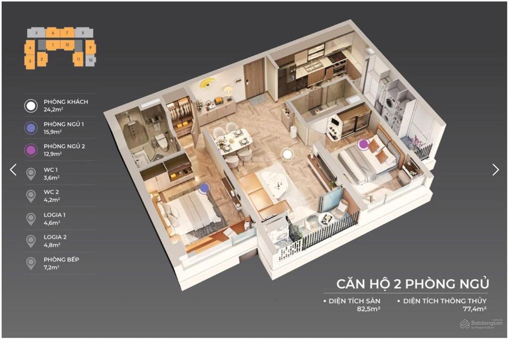 Căn hộ chung cư trực diện biển mỹ khê, đà nẵng căn 2pn 2wc 82m2 sổ đỏ sở hữu lâu dài
