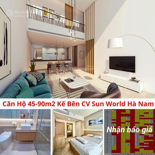 Bán ngay căn studio 2 phòng ngủ giá chi 1 tỷ 1 tại sun hà nam