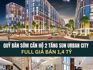 Quỹ căn ngoại giao, chiết khấu 5% dành cho khách hàng booking sớm tại sun urban city hà nam