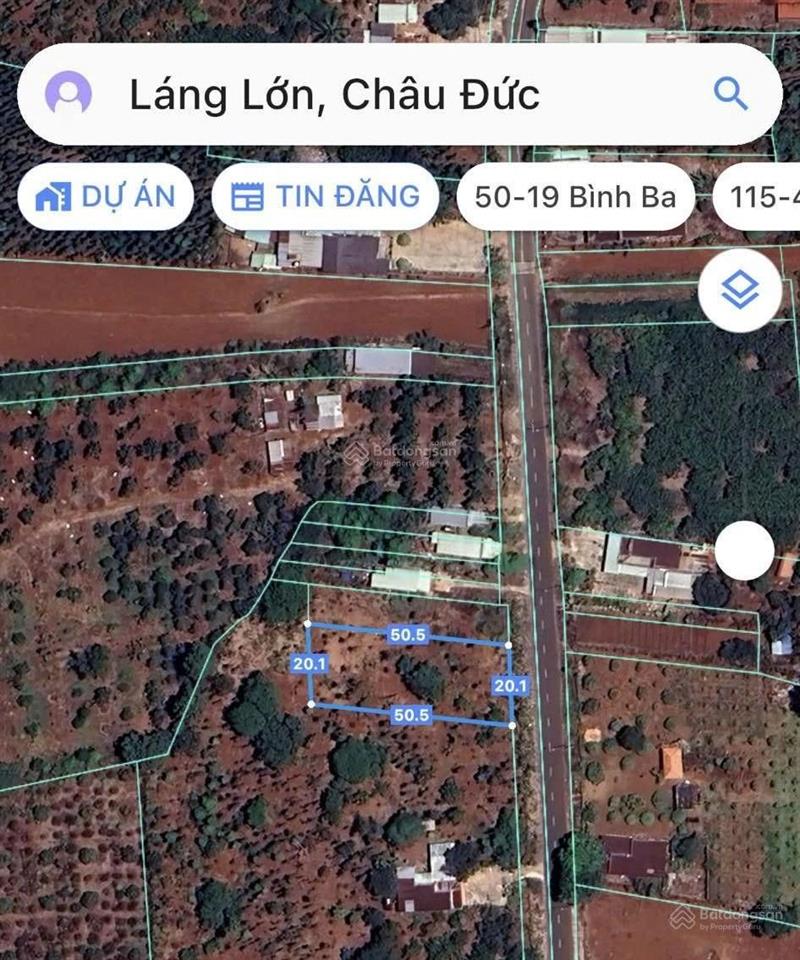Ra nhanh lô đất lớn 20x50m, 100m2 tc láng lớn châu đức brvt