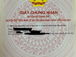 Chính chủ bán đất số 5 ngõ 189 ngô gia tự, long biên hn