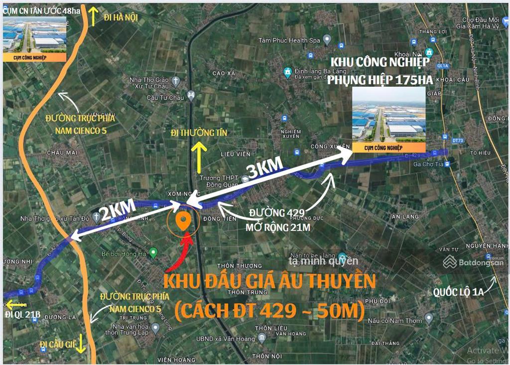 Bán đất đấu giá âu thuyền, xã phượng dực, huyện phú xuyên