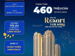 Căn hộ khải hoàn prime 1pn + 47m2 tầng đẹp view sông chỉ 2,2 tỷ, ck 14%, booking sớm tặng 100 triệu