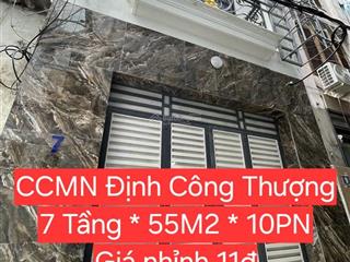 Hot ccmn dòng tiền 65tr/ tháng. tòa 55m2 * 7 tầng thang máy * 10 phòng full đồ * nhỉnh 11 tỷ