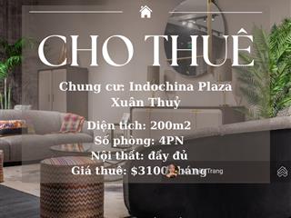 Cho thuê căn hộ đẹp tại indochina plaza, 80 triệu vnd, 210m2, nhiều tiện ích chính chủ