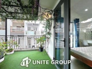 Căn hộ 1pn, 50m2  bancol, sân vườn  cực chill  full nt  ngay ngã tư phú nhuận