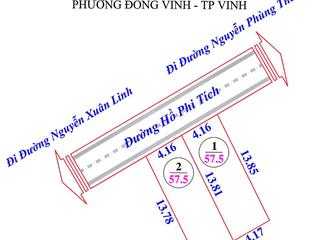 Bán đất mặt đường hồ phi tích, đông vĩnh, tp. vinh cơ hội đầu tư lý tưởng.