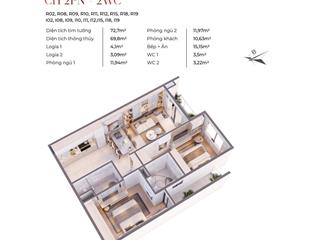 Chỉ 2,4 tỷ đã sở hữu căn hộ 2pn  2wc cao cấp 5*, ngay cạnh quảng trường thành phố việt trì