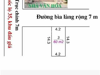 Cc bán đất trung chùa, hiền ninh dt 60m2, mt4,20m, đường 7m, view nhà văn hóa, sổ hồng, giá 30tr/m2