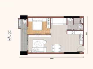 Cho thuê cc mt eastmark, 7 tr, 63.5 m2, bao phí quản lý 1 năm đầu, ban công hướng nam siêu mát