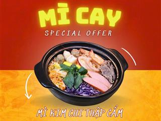 Nhượng quyền Mì Cay - Mì trộn - Trà Sữa thương hiệu Park Kim Thang 0938909092