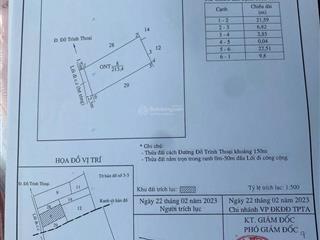 Bán lô đất 106m2 thổ cư hẻm đỗ trình thoại, xã hướng thọ phú, tân an, long an (510tr)