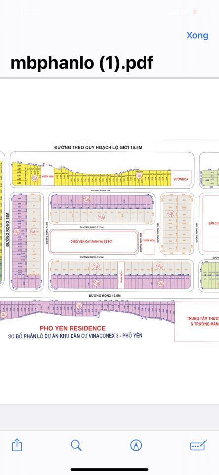 Cần chuyển nhượng lại một lô dự án vinaconex 3 phổ yên, bìa đỏ trao tay, dân cư về ở đông đúc
