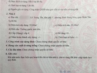 Nhà bán hiếm có ngay gò mâylê trọng tấn 39m2 cấp 4 mới đẹp chỉ 2,9 tỷ còn thương lượng.