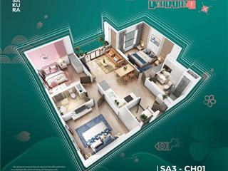 Cơ hộ vàng sở hữu căn hộ 3pn giá 3,9 tỷ tại vinhomes smart city diện tích 80 m2  view vườn nhật