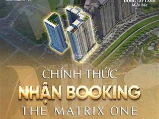 Nhận booking sớm  the matrix one giai đoạn 2. quỹ độc quyền vpbank ck 20% đợt đầu. mua là thắng!