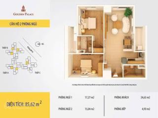 Gia đình cần nhượng lại chung cư golden palace, mễ trì, nam từ liêm, 5 tỷ, 85,62m2 full nội thất