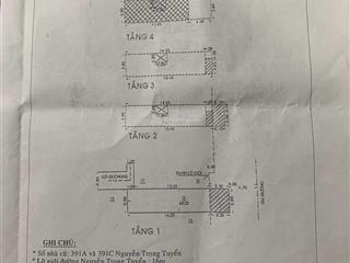 Bán nhà 2 mt 389 đường nguyễn trọng tuyển, p2, tân bình (3.85mx 18m) 4 tầng + st, giá 18.9 tỷ